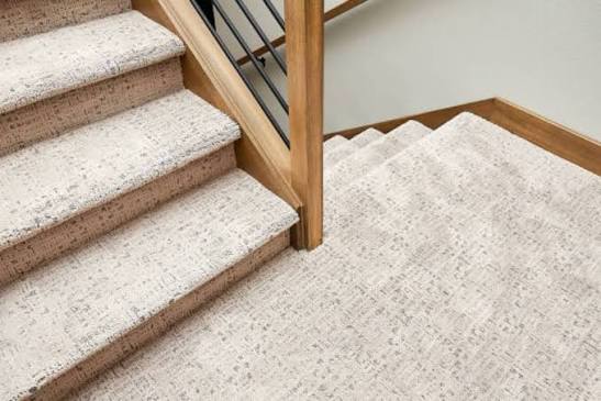 Professional carpet for stairs installation in a Dubai interior